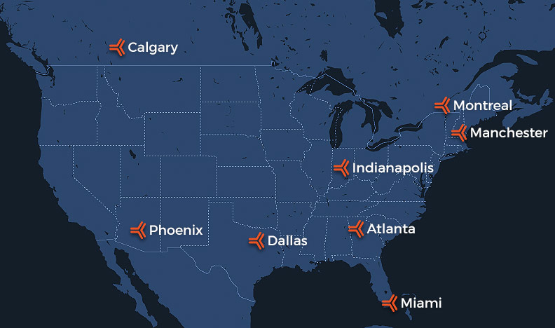 AeroRepair Locations Map