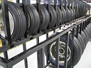 Photo of aircraft wheels representing Wheel & Brake Overhauls section